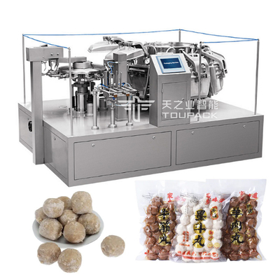 Automatic Vacuum Packaging Machine Doypack Stand-Up Bags Frozen Food Rotary Pre-Made Pouch Packing Machine