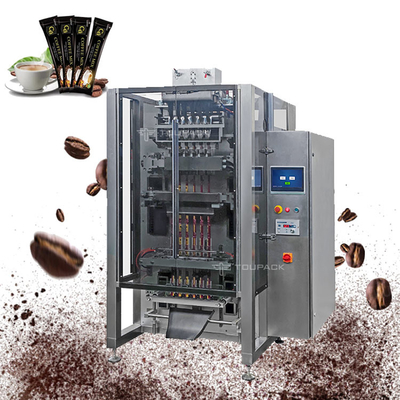 वर्टिकल फॉर्म भरें और सील करें स्वचालित पैकेजिंग सिस्टम मल्टी लेन कॉफी पाउडर स्टिक पैकिंग मशीन