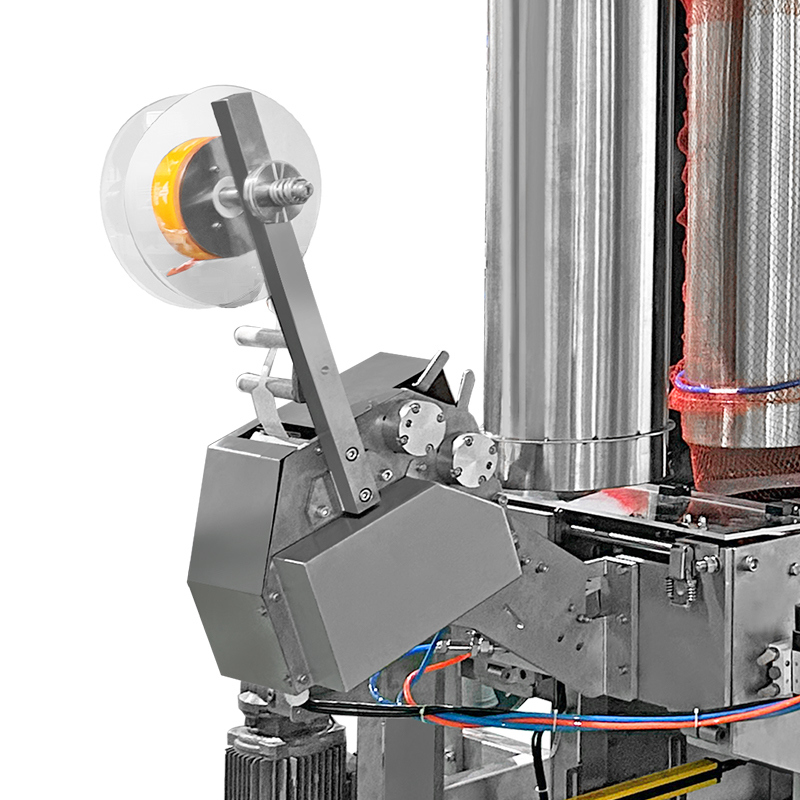 सब्जियों, आलू, संतरे और फलों के लिए पूर्ण स्वचालित नेट बैग मेश बैग पैकिंग और वजन मशीन