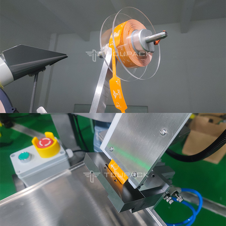 लहसुन जाली बैग पैकिंग मशीन स्टैपल के साथ सेमी ऑटो अदरक जाली बैग क्लिपिंग पैकिंग मशीन