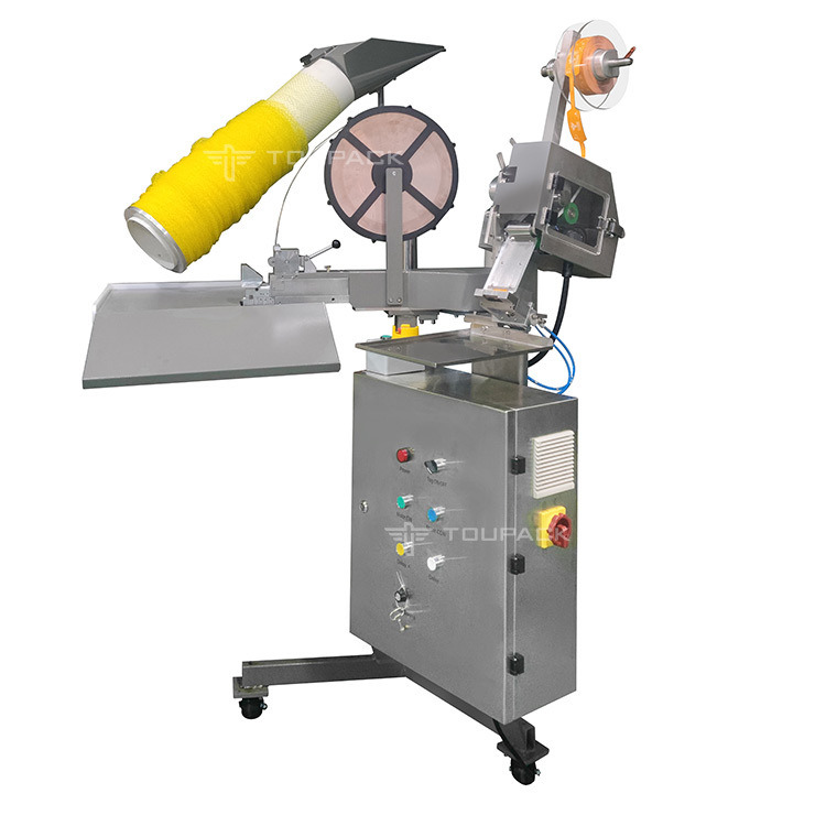 अर्ध स्वचालित मूंगफली नारंगी फल और सब्जी आलू लहसुन प्याज जाल नेट बैग बैगिंग मशीन