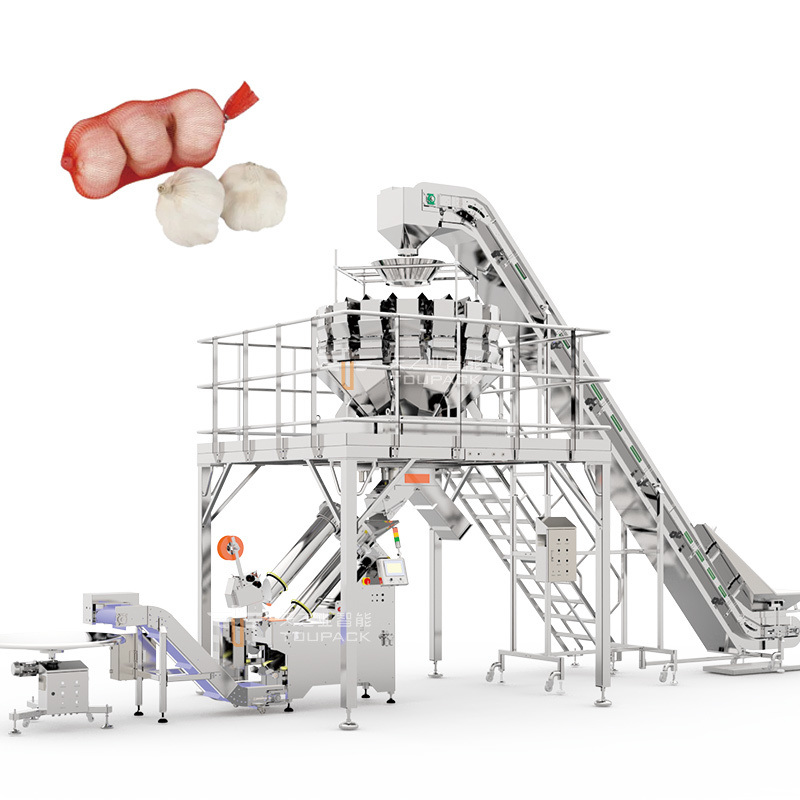 ऑटोमैटिक आलू नेट बैग पैकिंग मशीन/जिंजर मेष बैग पैकेजिंग मशीन/सिट्रस फ्रूट मेष बैग पैकिंग मशीन सुपरमार्केट के लिए