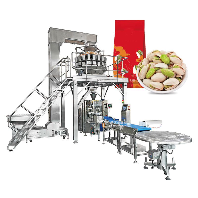 Automatic Vertical Granule Bagging Dried Fruit Dry Fruits Rice Nuts Beans Candy Bag Filling Pouch 1kg 5kg Grain Packing Machine