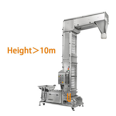 खाद्य स्नैक्स रासायनिक पाउडर के लिए स्टेनलेस स्टील जेड आकार बाल्टी लिफ्ट ऊंचाई 10 मीटर