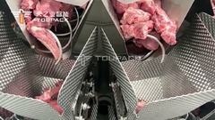 स्वचालित पेंच फीडर संयोजन वजनी भरने चिपचिपा खाद्य मांस पैकिंग मशीन